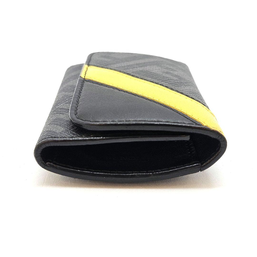 FENDI フェンディ ファブリック キーケース ズッカ柄 黄色 黒