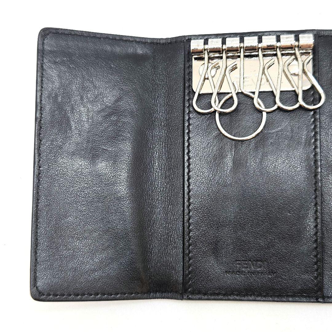 FENDI フェンディ ファブリック キーケース ズッカ柄 黄色 黒