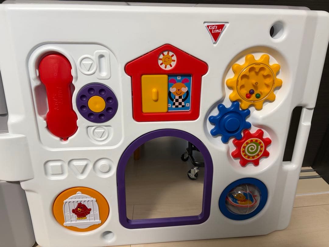 日本育児 ベビーサークル ミュージカルキッズランドDX Ⅱ ホワイト&グレー