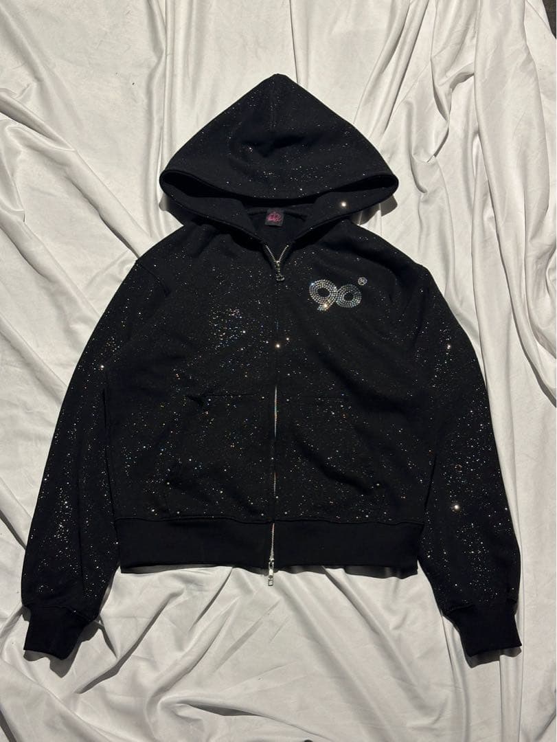【7】9090キラキラブラックパーカー