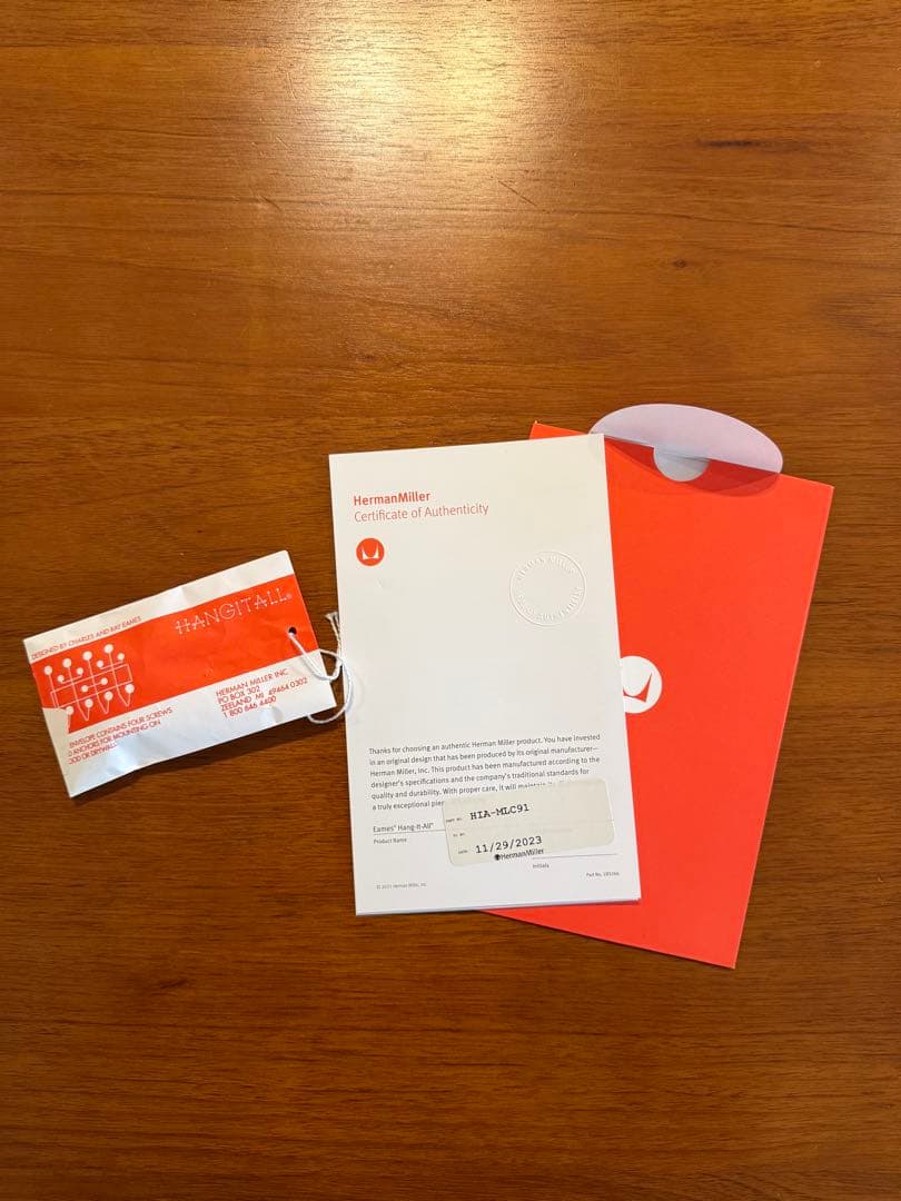 【正規品】ハーマンミラー イームズ ハングイットオール マルチカラー