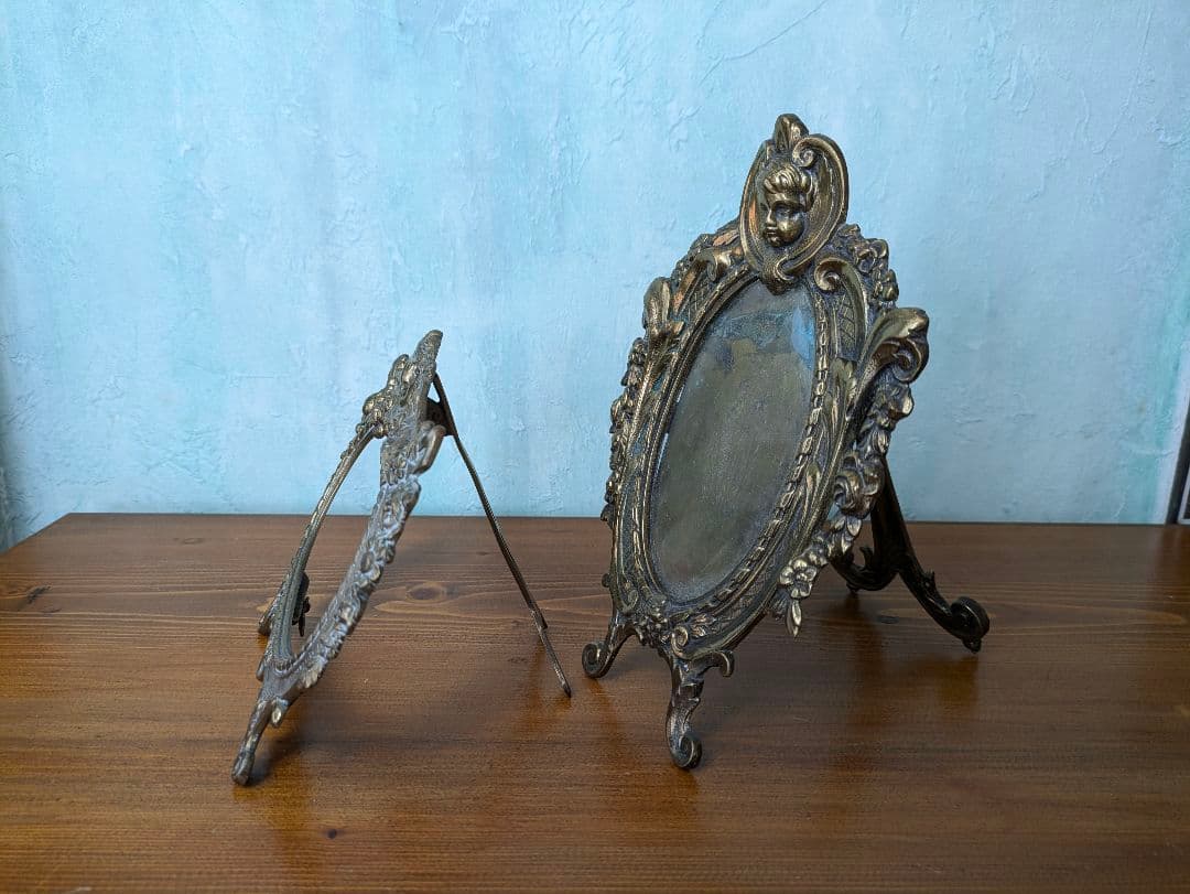 フランス、アンティーク、フォトフレーム、エンジェル、額