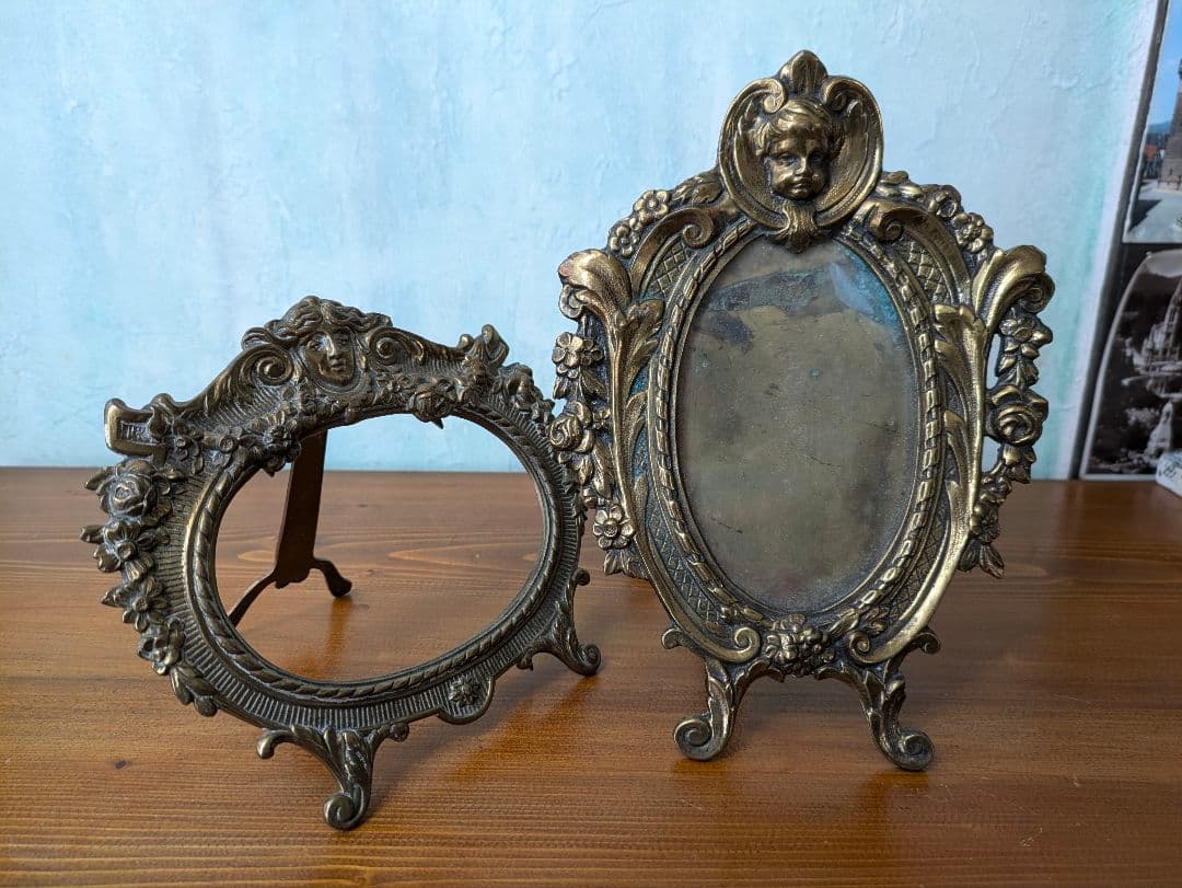 フランス、アンティーク、フォトフレーム、エンジェル、額