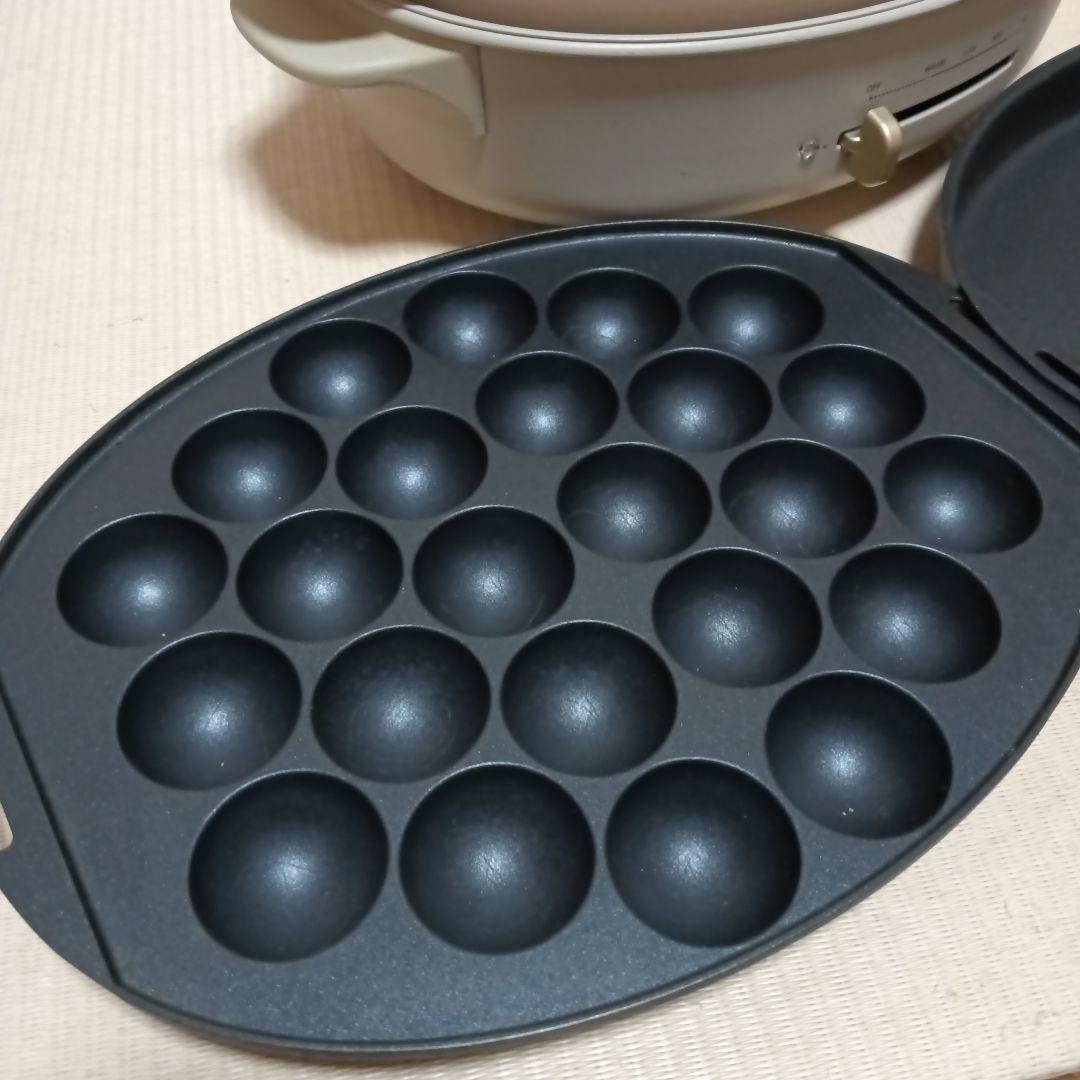 BRUNO 多機能グリル鍋 ベージュ ホットプレート たこ焼きプレート付き