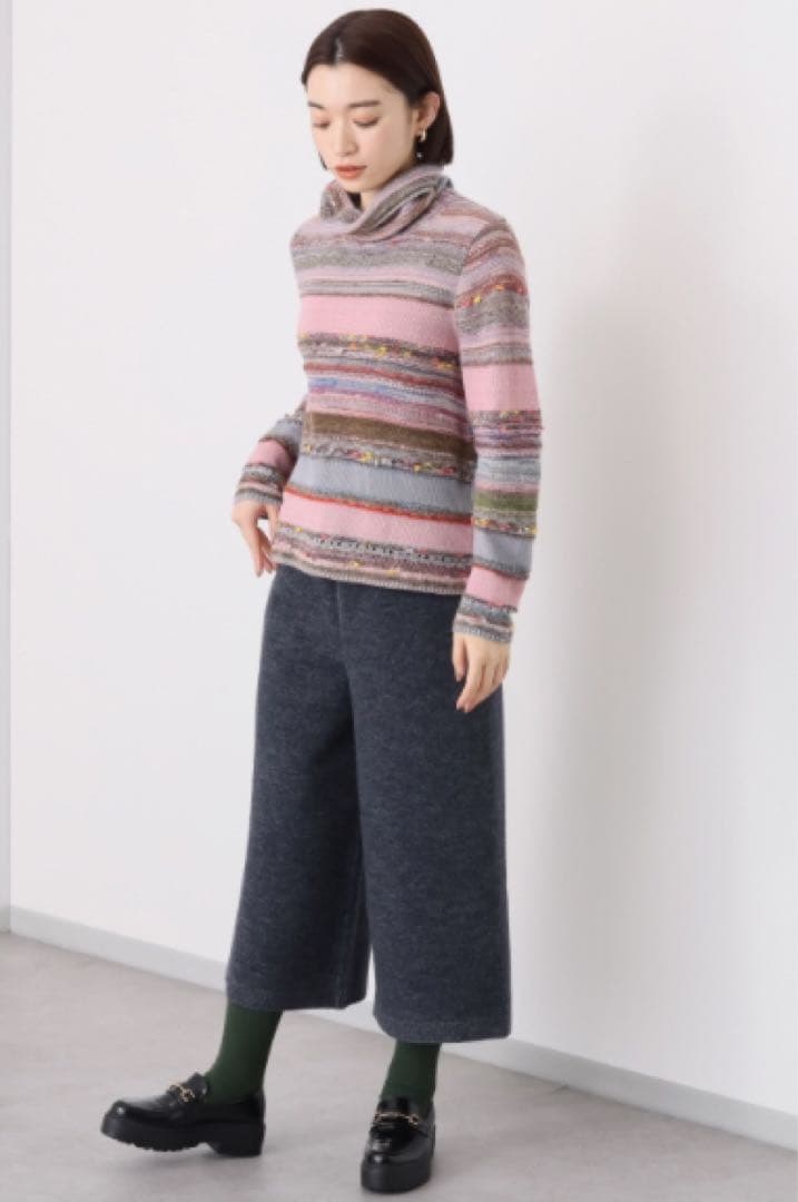 【新品未使用タグ付】iinesダークグレー リバーシブルパンツ