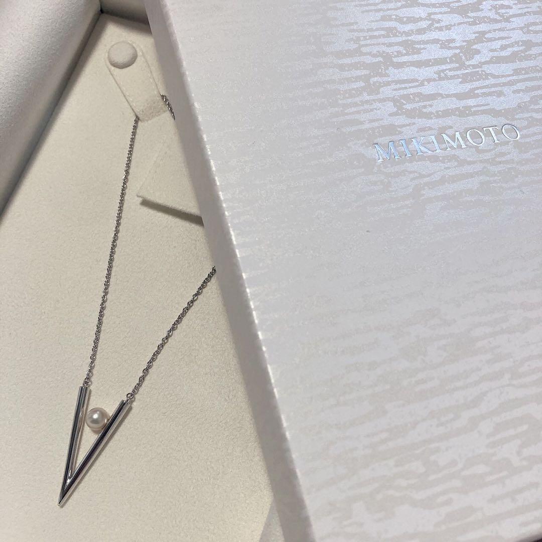 MIKIMOTO ミキモト Vコード ネックレス