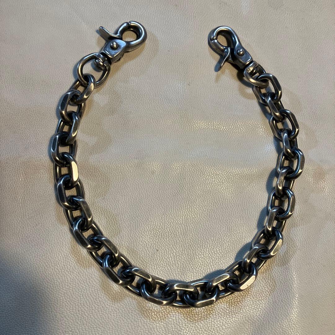 ブラス製　シルバーメッキ　ロングウォレットチェーン！新品未使用！harley