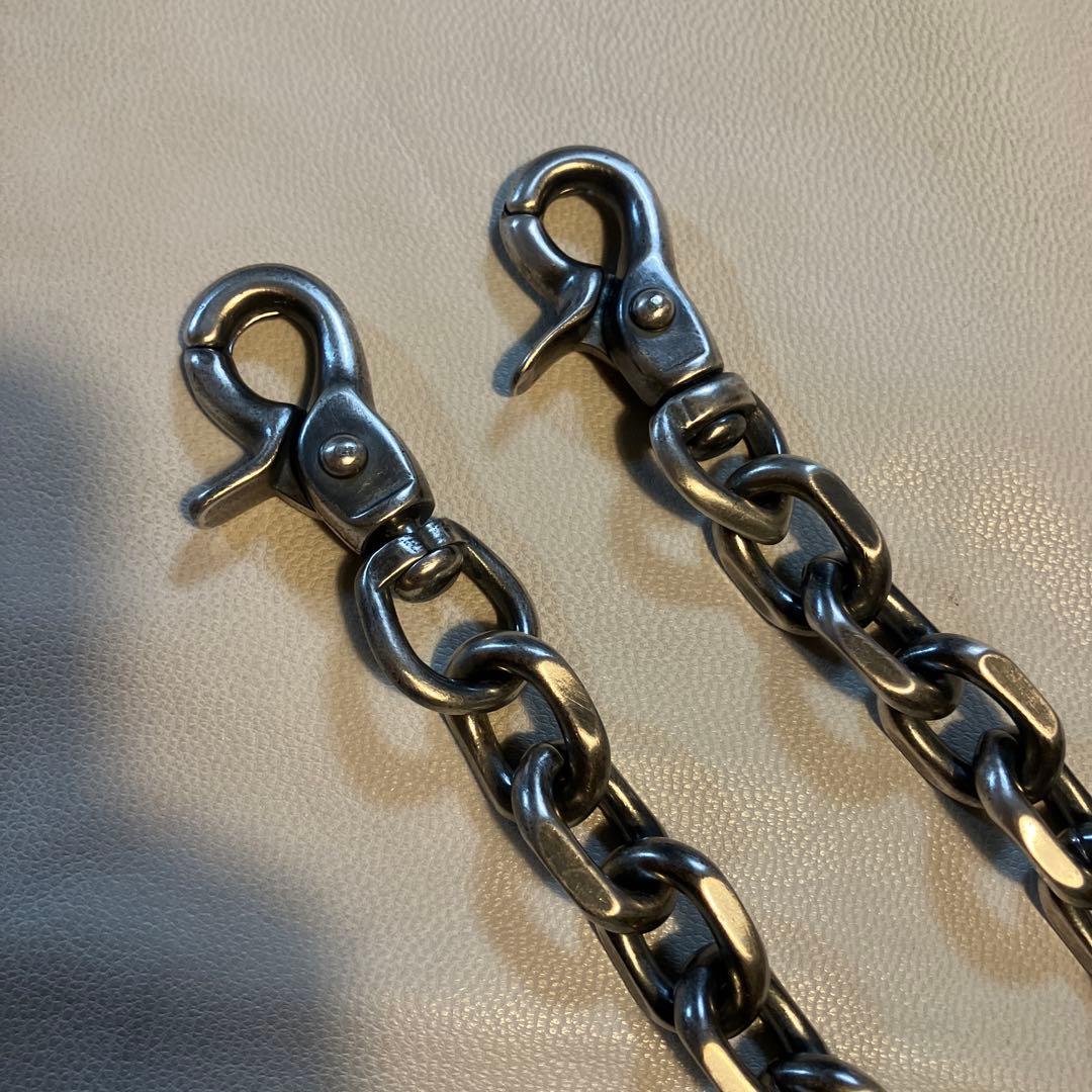 ブラス製　シルバーメッキ　ロングウォレットチェーン！新品未使用！harley