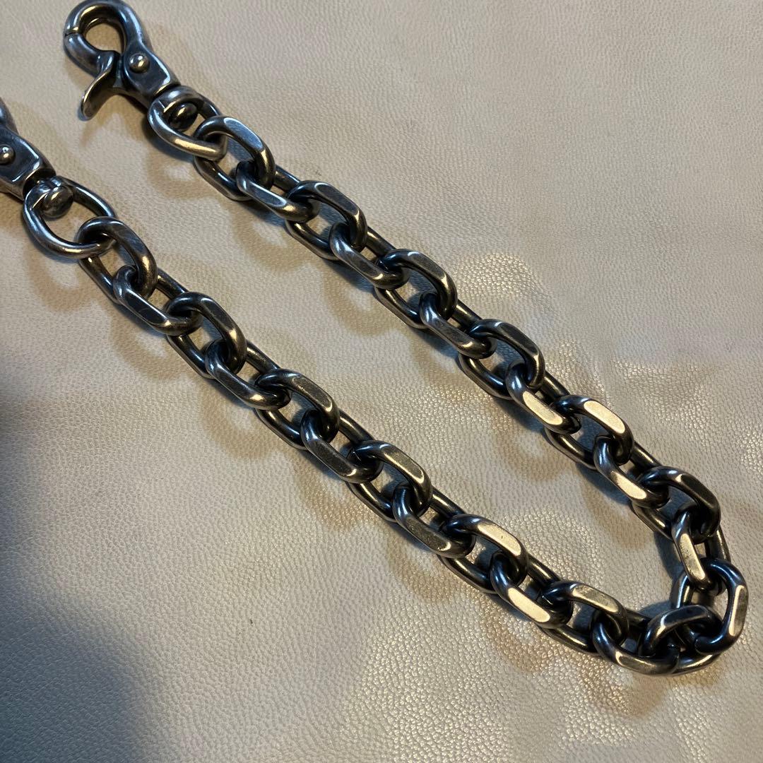 ブラス製　シルバーメッキ　ロングウォレットチェーン！新品未使用！harley