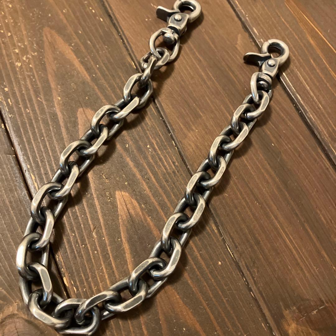 ブラス製　シルバーメッキ　ロングウォレットチェーン！新品未使用！harley