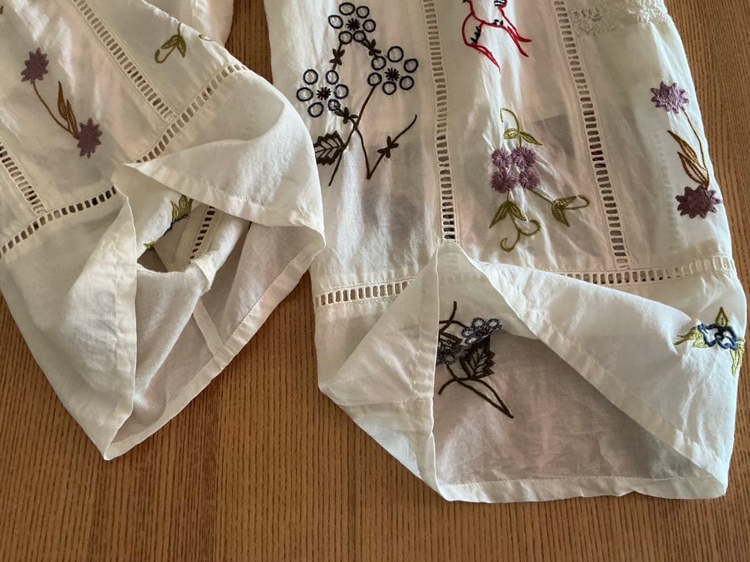 TODAYFUL Embroidery Patchwork 刺繍　パンツ　38