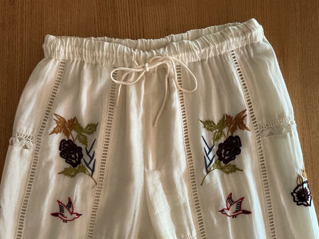TODAYFUL Embroidery Patchwork 刺繍　パンツ　38