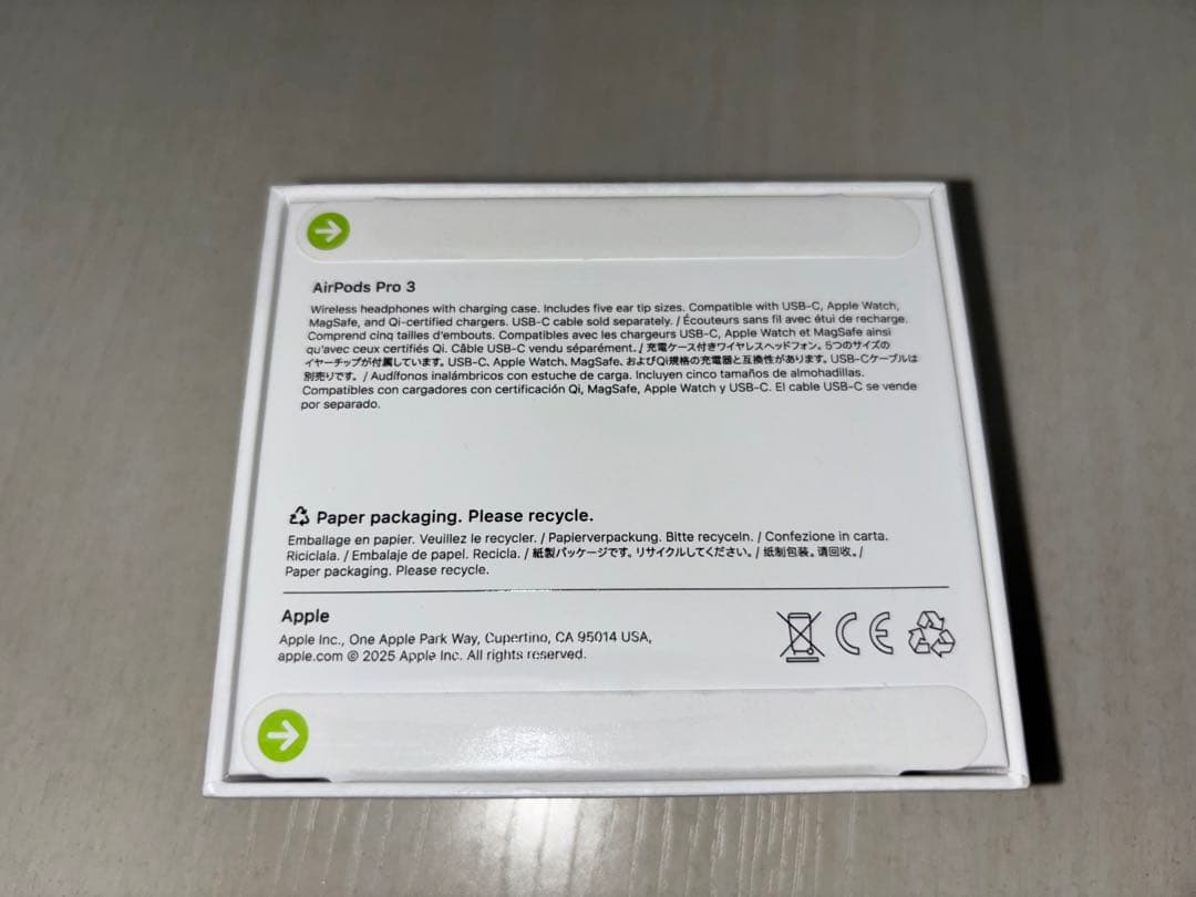 【未使用】Apple AirPods Pro 3 本体