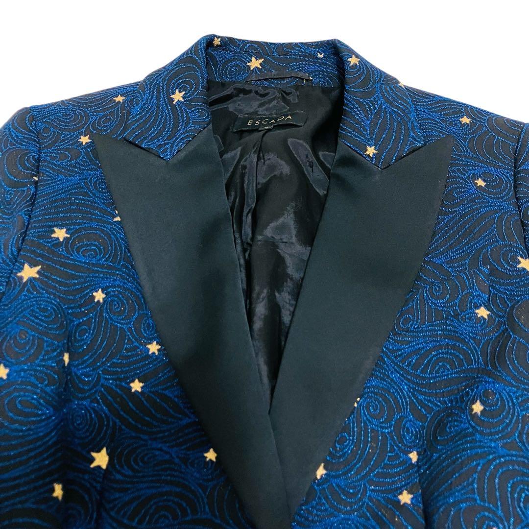 美品✨大きいサイズ ESACDA テーラードジャケット ブレザー 星 スター