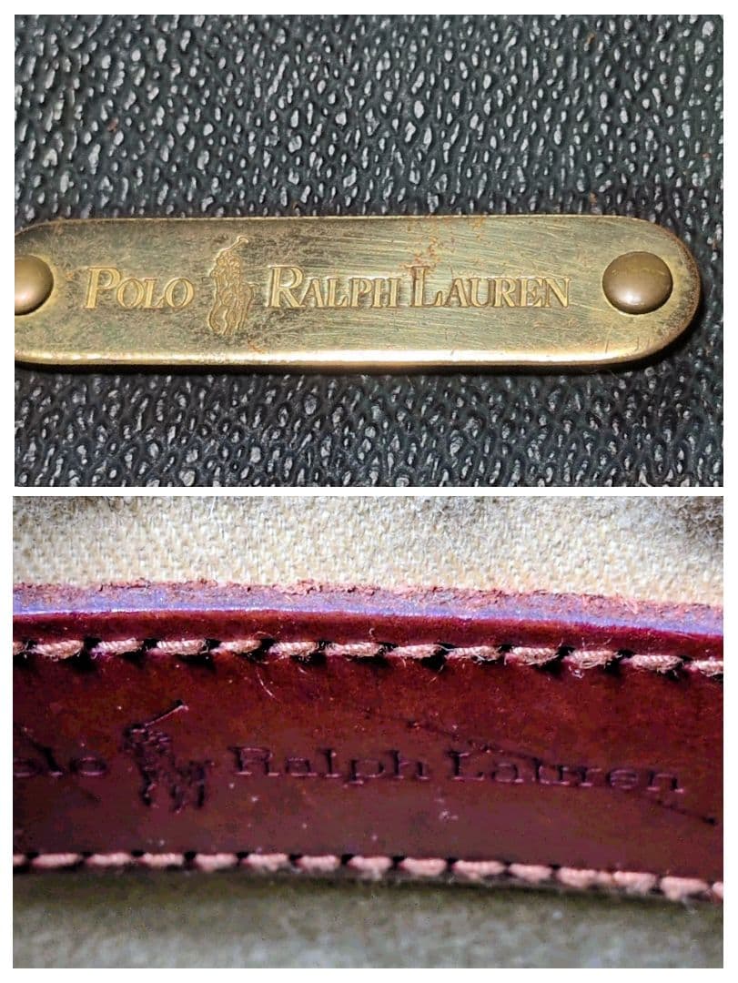 ポロ ラルフローレン ボストンバッグ PVC タータンチェック POLO