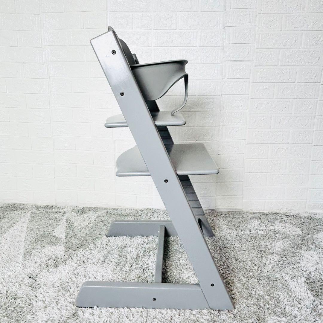 ストッケ　トリップトラップ　ストームグレー　ベビーセット付　S/N4