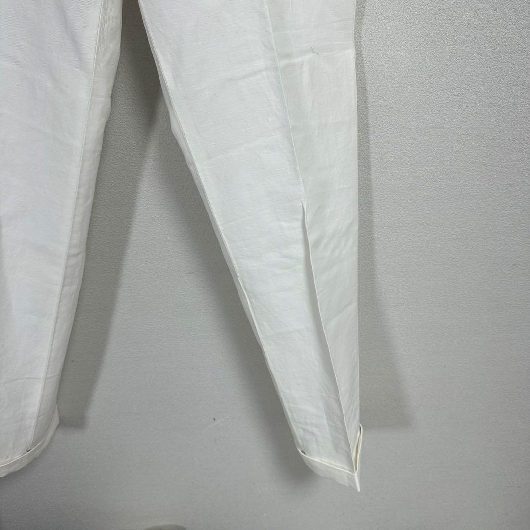 ブルックスブラザーズ 麻 リネンスラックス チノパン W33 白 ホワイト