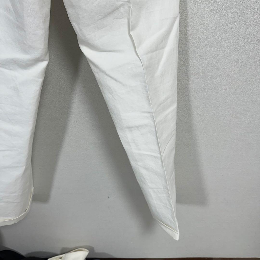 ブルックスブラザーズ 麻 リネンスラックス チノパン W33 白 ホワイト