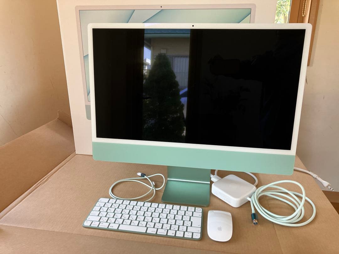 アップル iMac 24インチ(2021) グリーン マウス、キーボードほぼ新品