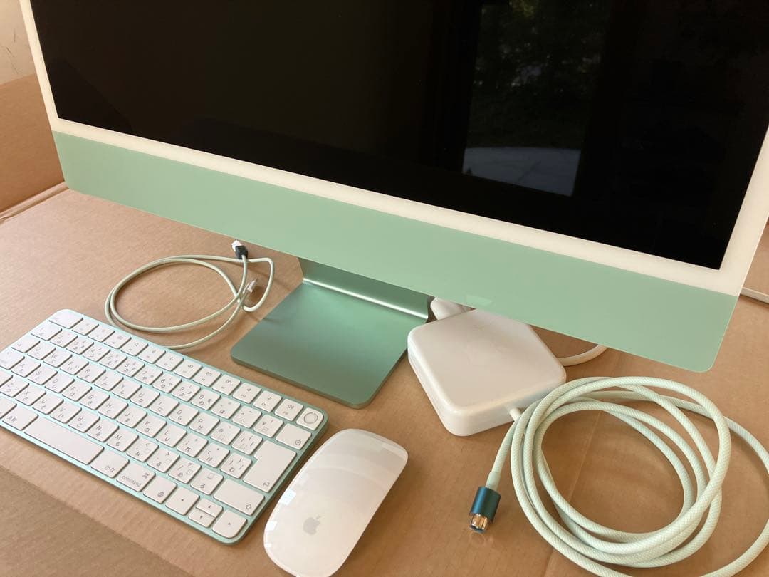 アップル iMac 24インチ(2021) グリーン マウス、キーボードほぼ新品