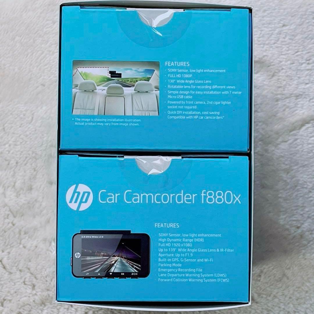 ドライブレコーダーhp ドラレコ 高画質 防犯対策 360度回転 前後スマホ広角