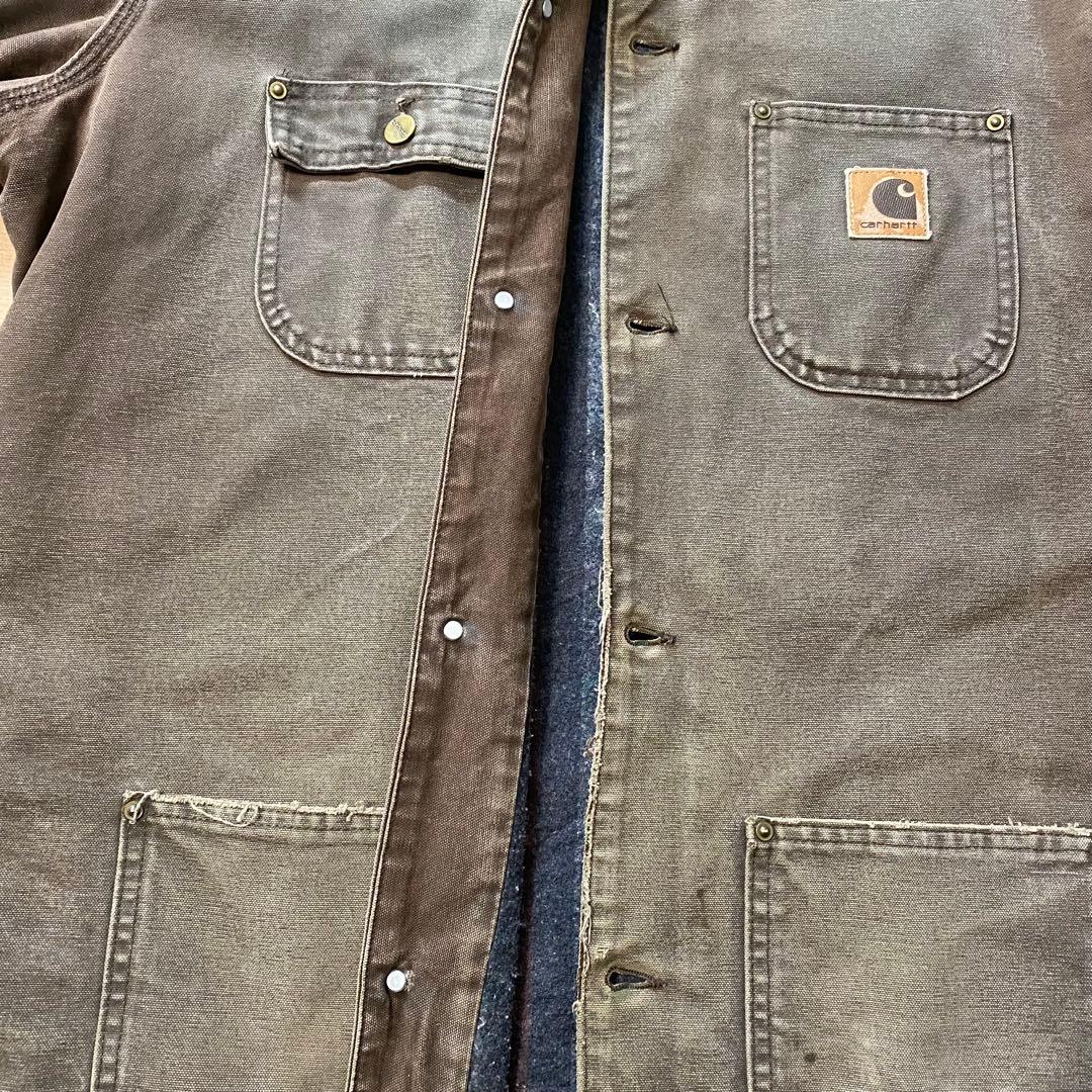 Carhartt ミシガンチョアコート USA製 ブラウン フェード