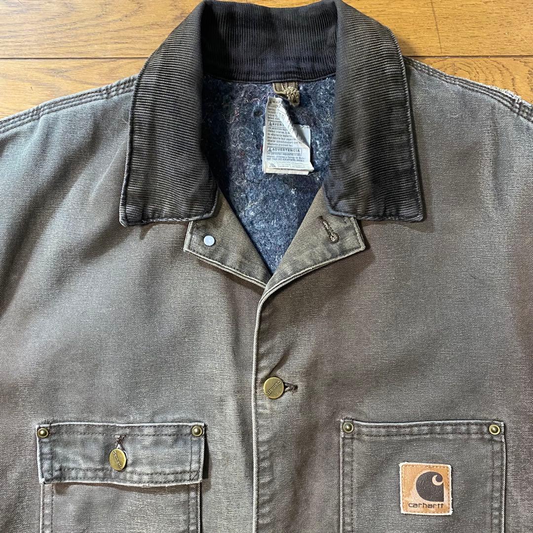 Carhartt ミシガンチョアコート USA製 ブラウン フェード
