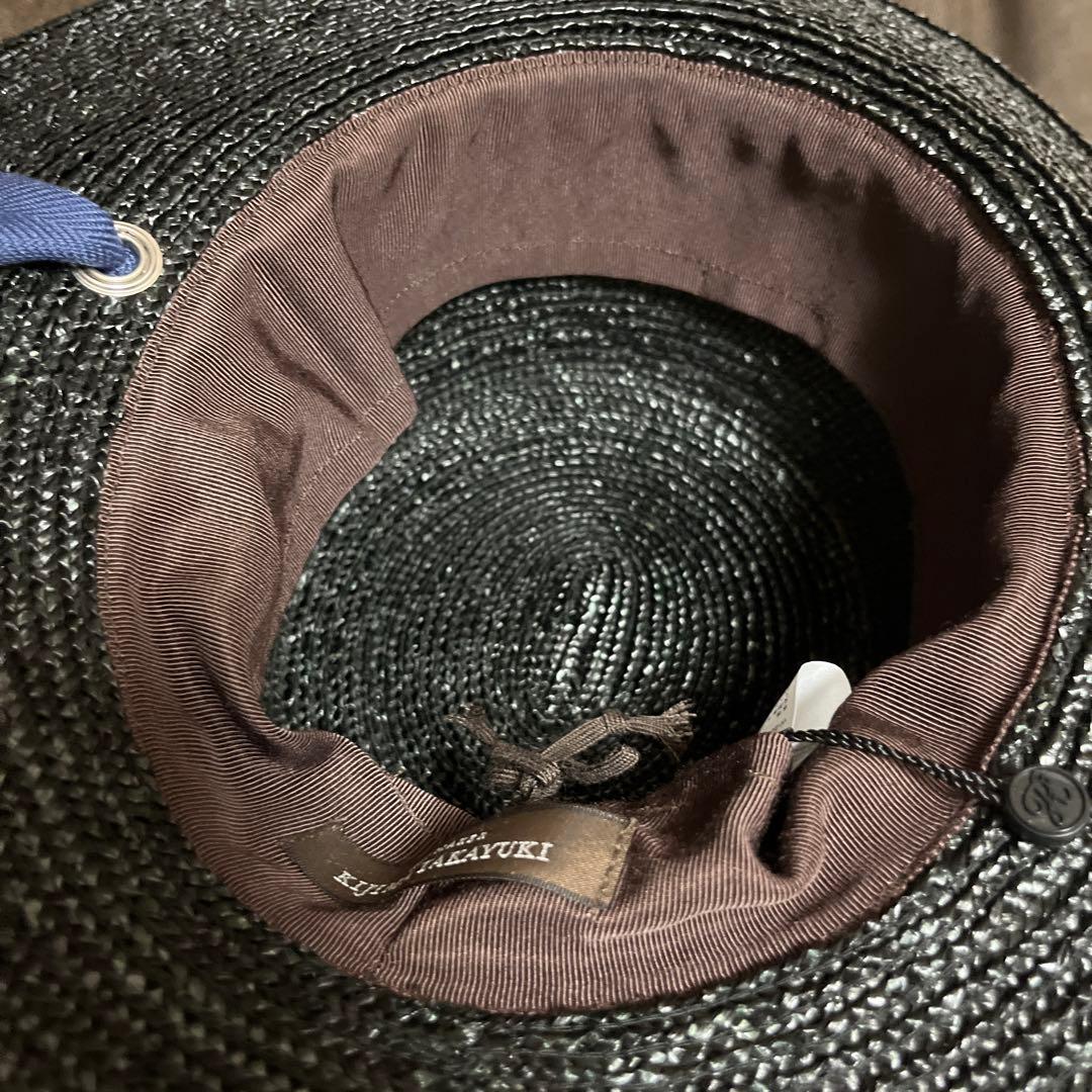 KIJIMA TAKAYUKI ストロー広つば帽子 リボン付き　新品