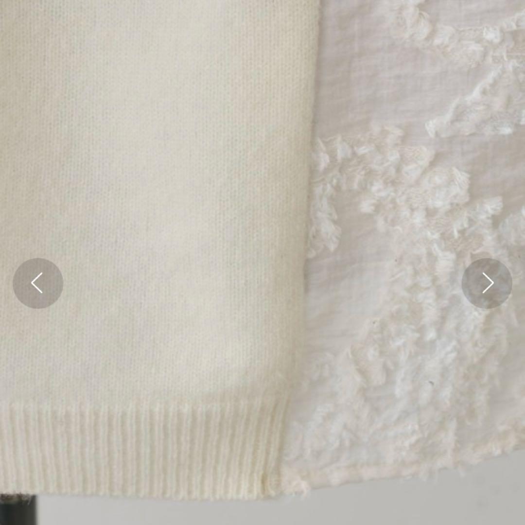 BEARDSLEY（ビアズリー） うしろジャガード ニットチュニック ホワイト