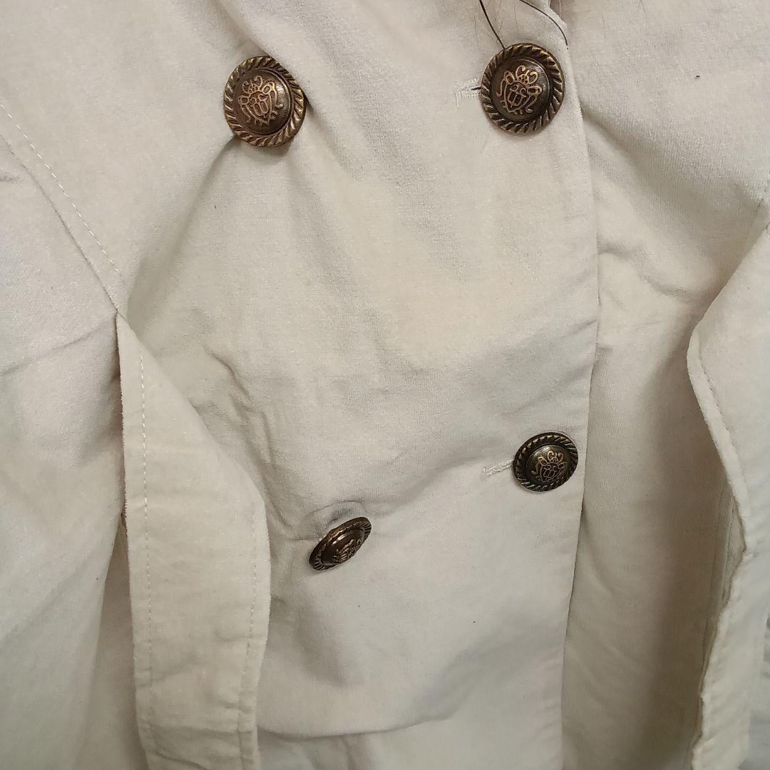 【新品タグ付き】d.i.a ベージュ ファー付きダブルブレストコート