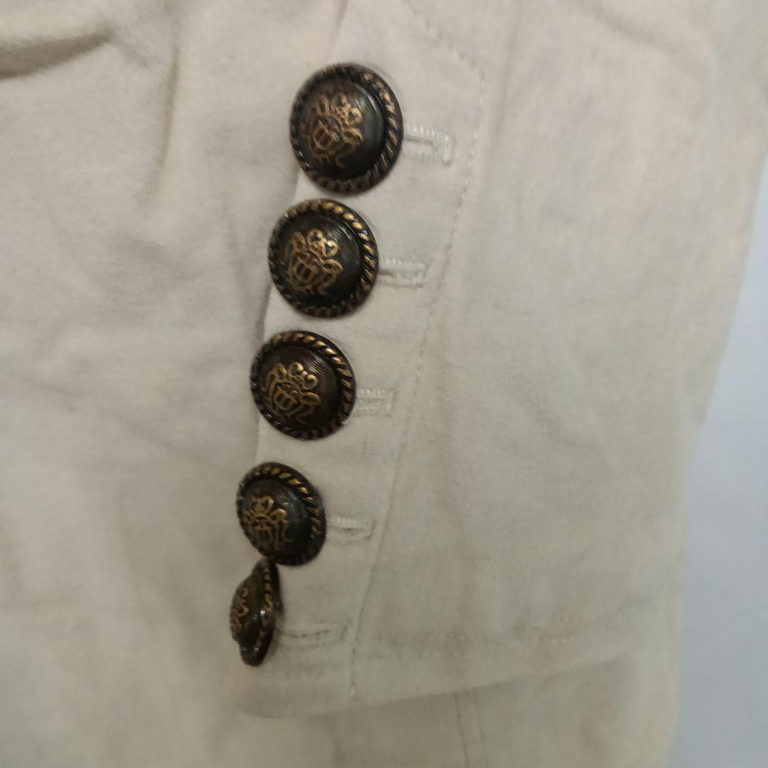 【新品タグ付き】d.i.a ベージュ ファー付きダブルブレストコート