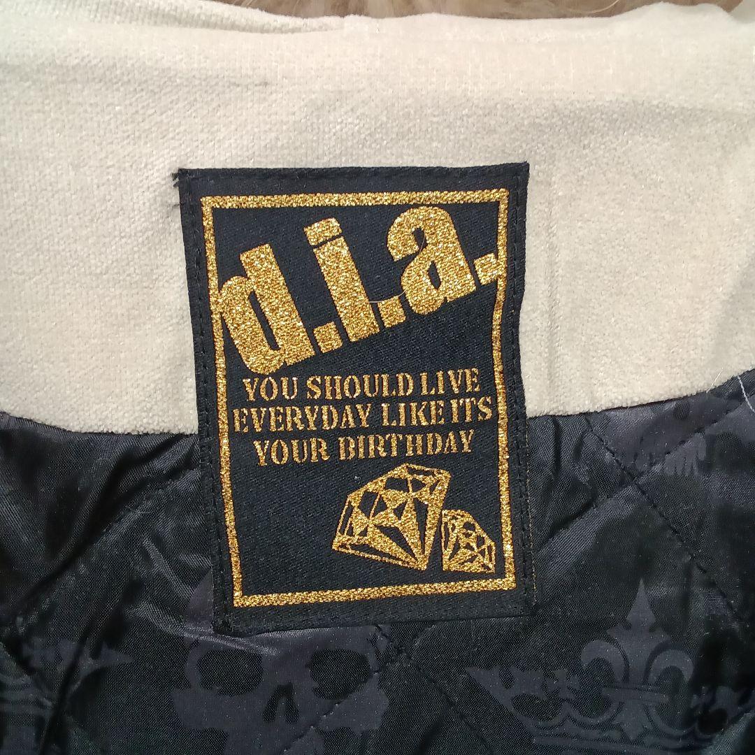 【新品タグ付き】d.i.a ベージュ ファー付きダブルブレストコート