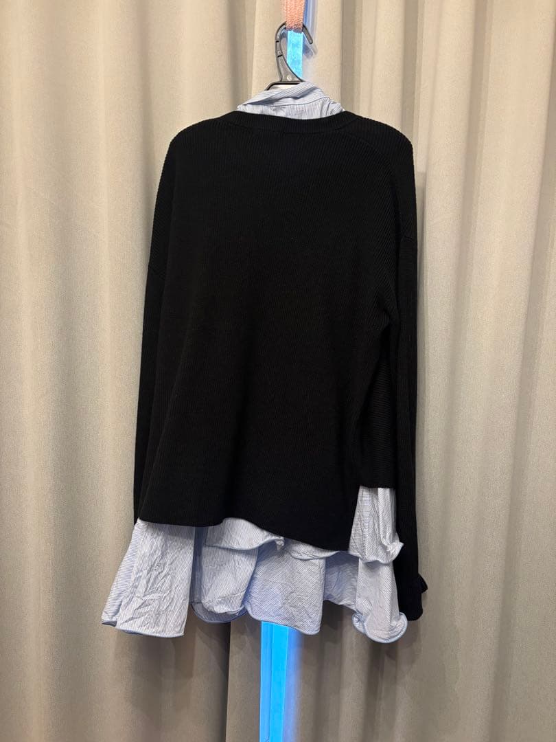 FRAY I.D. リボンタイコンビニットチュニック フレイアイディー BLK