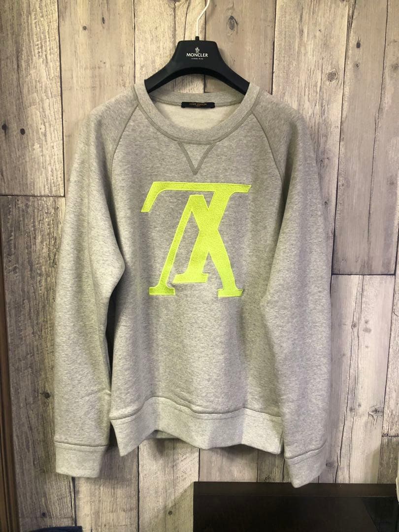 希少 ルイヴィトン 本物 アップサイドダウン ロゴ クルーネック スウェット