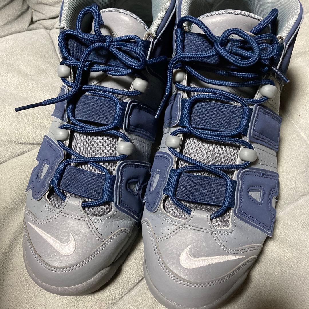 NIKEエアモア アップテンポ96 クールグレー ミッドナイトネイビー GS