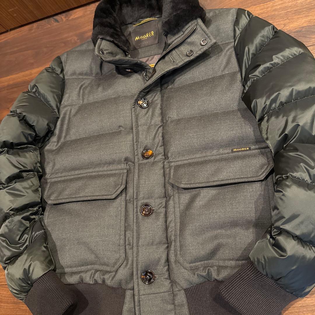 売り切り！半値以下！MOORER ムーレー　ムートンファー　ナイロンxフランネル
