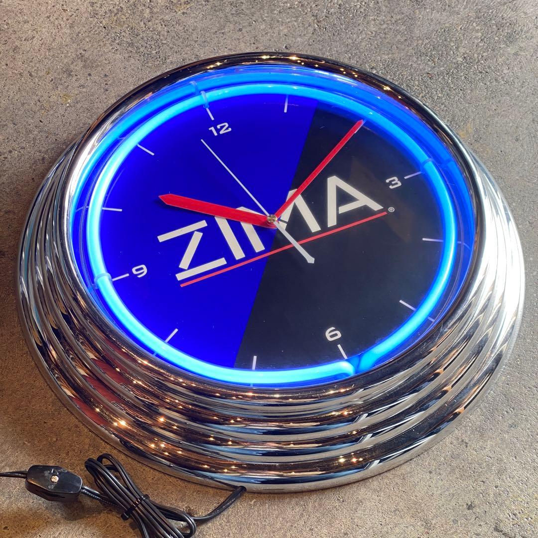 ZIMA ジーマ ネオンクロック クロック 時計 掛時計 アメリカ雑貨　掛け時計