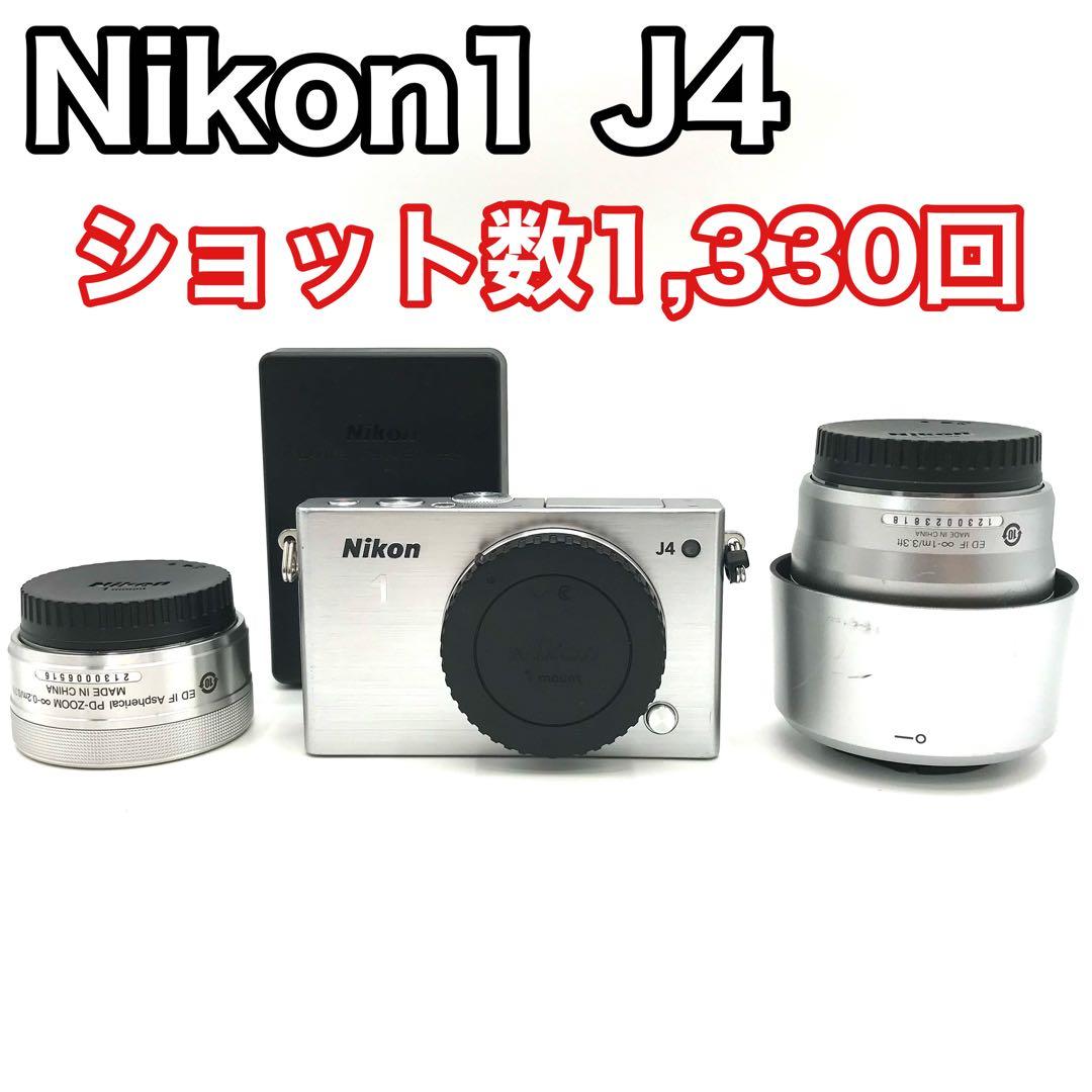 【動作保証】　Nikon 1 J4 ミラーレス一眼レフカメラ　ダブルズームキット