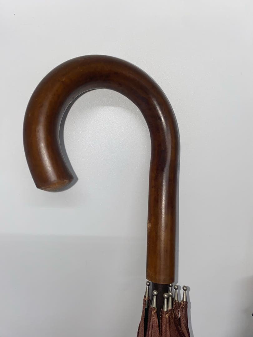 PRADA 長傘 ホワイト系・ブラウンLOGOプリント柄長さ92com