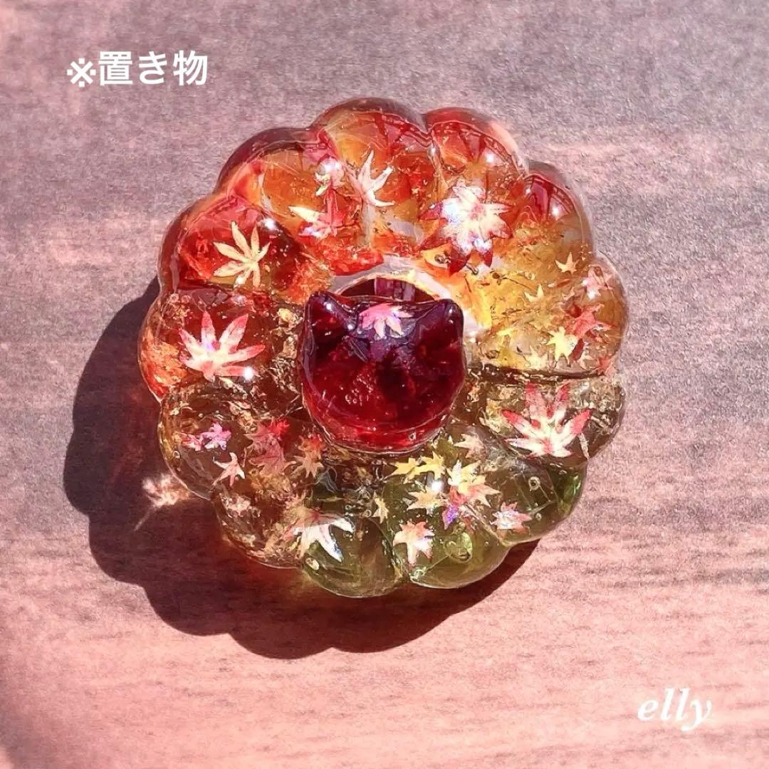 【やの様】1515.天然石　琉球ガラス　彼岸花　肉球　ジャンピング猫　レジン