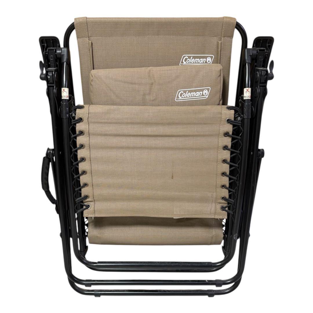Coleman リクライニングチェア 2脚セット ベージュ