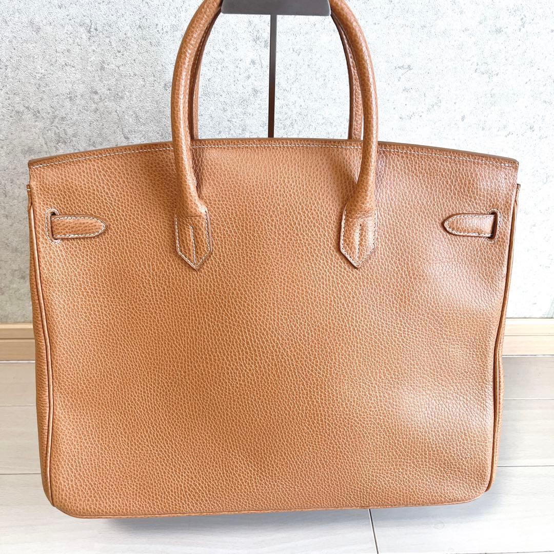 美品　EPONINE エポニーヌ　バック　レザー　カデナ　南京錠　キャメル　A4