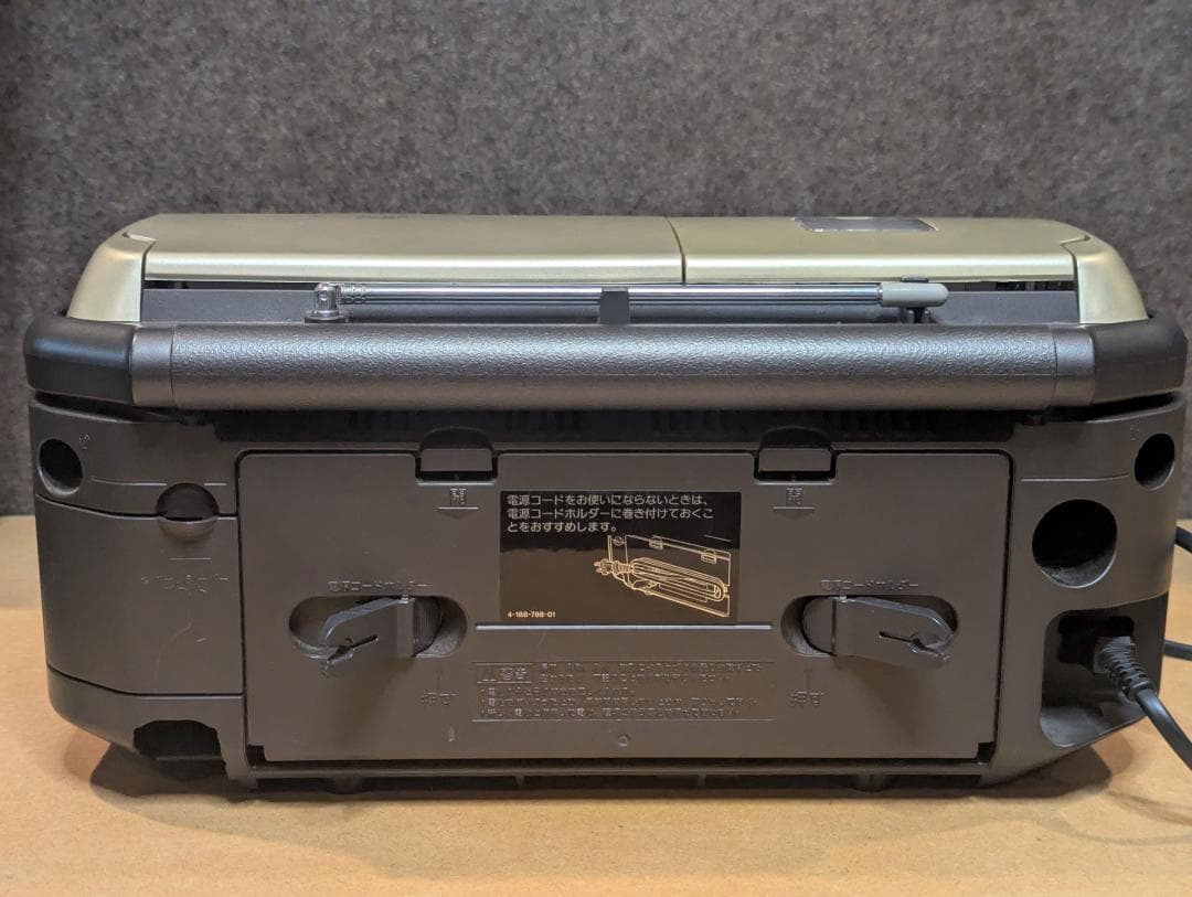 【完動美品】SONY CDラジカセ CFD-A110 木目調 リモコン付 レトロ