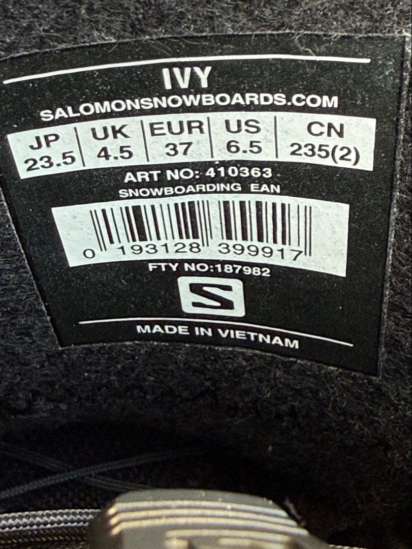 美品 SALOMON スノーボードブーツ 23.5cm