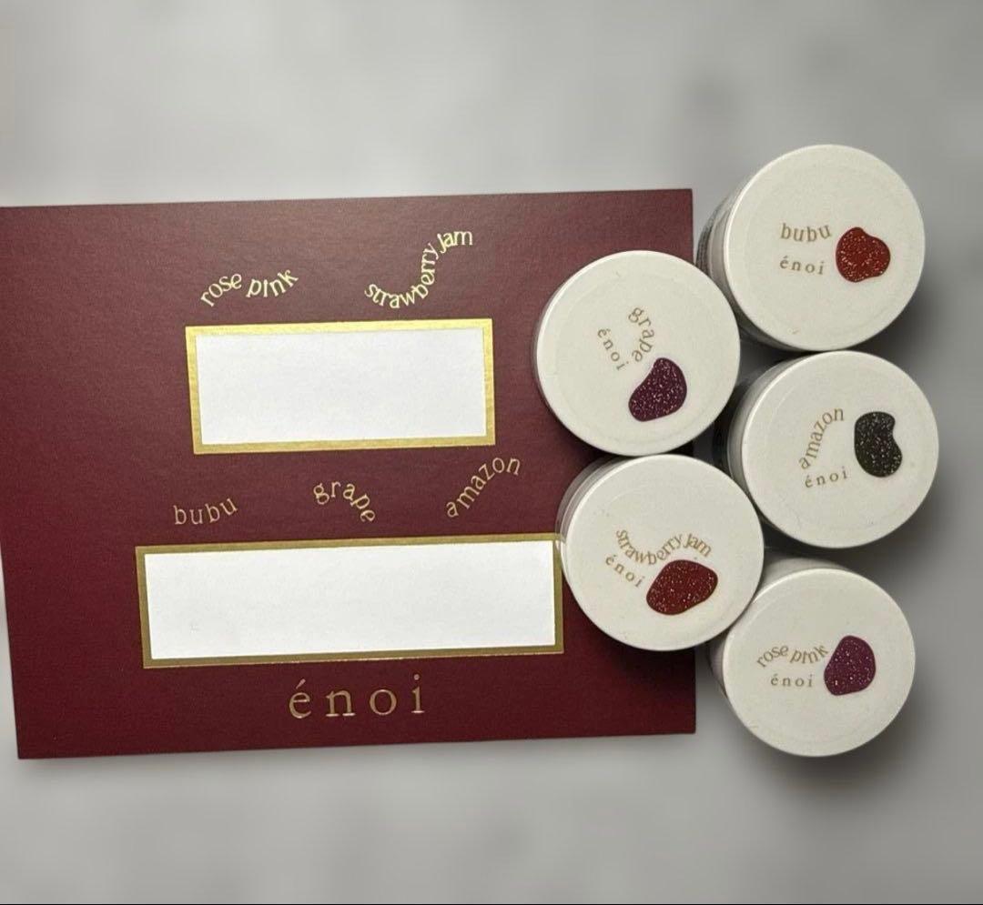 énoi ジェルネイル 5色セット・カラー台紙 クリスマスコフレ