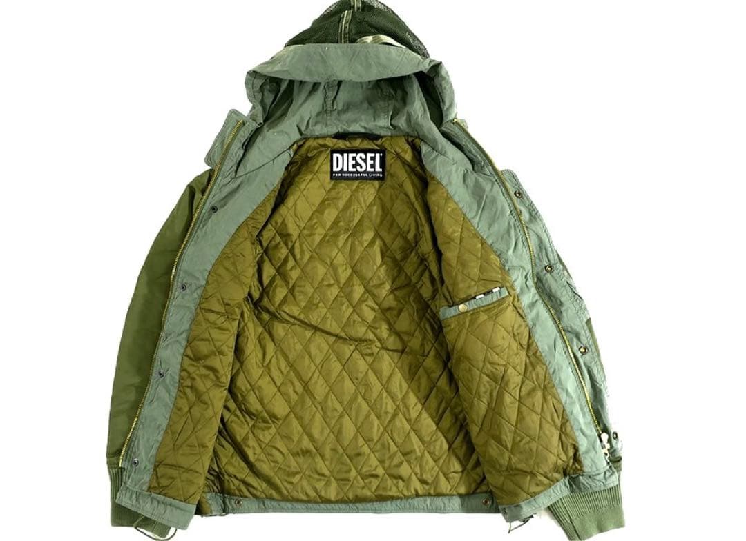 DIESEL ディーゼル ミリタリージャケット定価6.3万 オリーブL