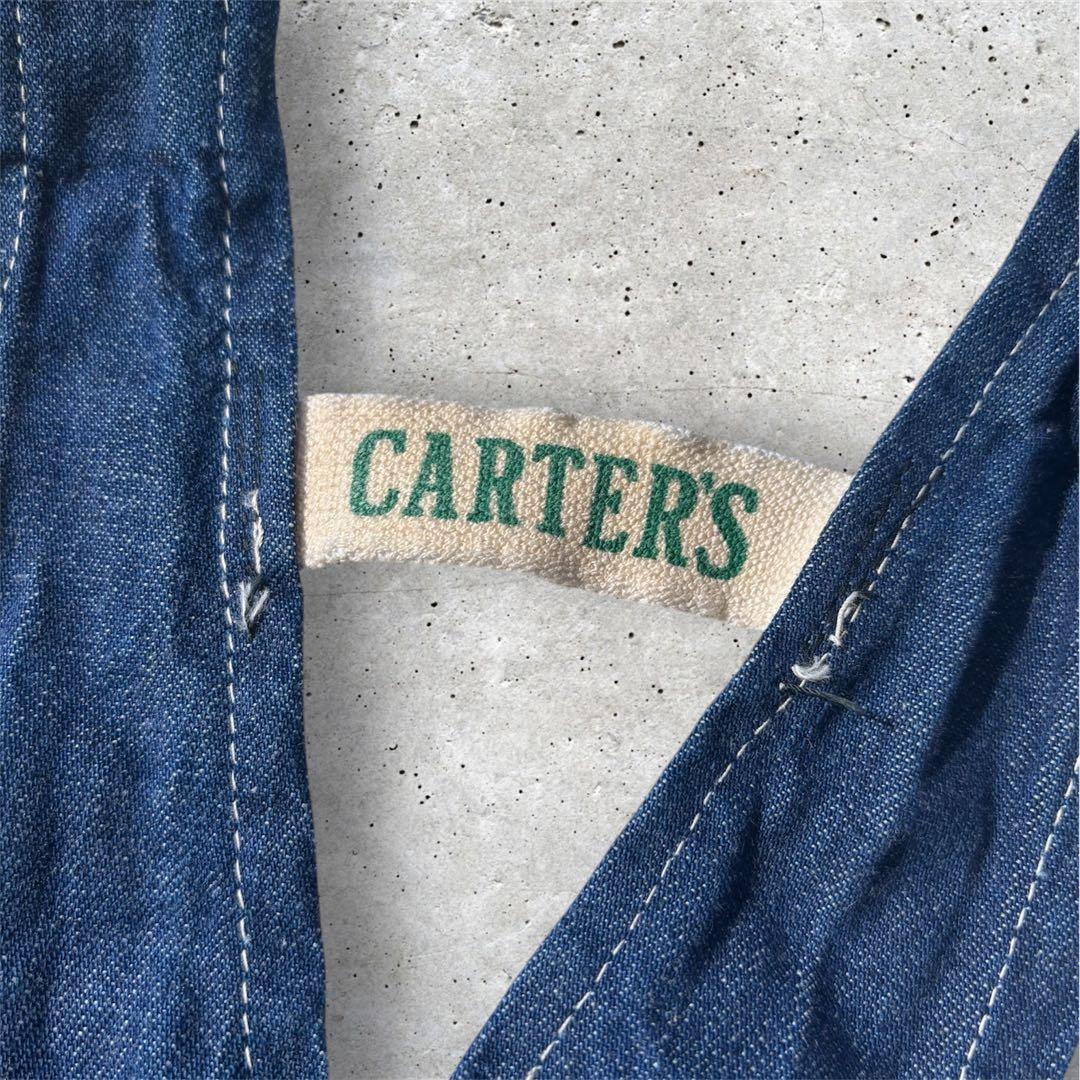 極美品　ビンテージ　CARTER’S 　ガチャポケ　耳付　デニム　オーバーオール