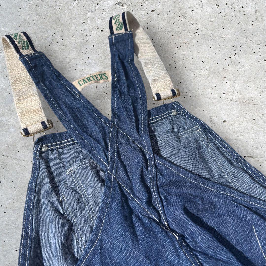 極美品　ビンテージ　CARTER’S 　ガチャポケ　耳付　デニム　オーバーオール