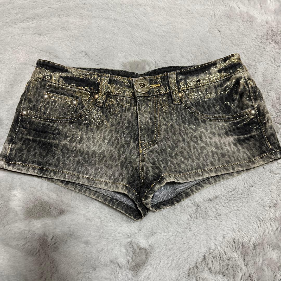 d.i.a. ダイア ショーパン 短パン ラメ ヒョウ柄 レア 平成ギャル
