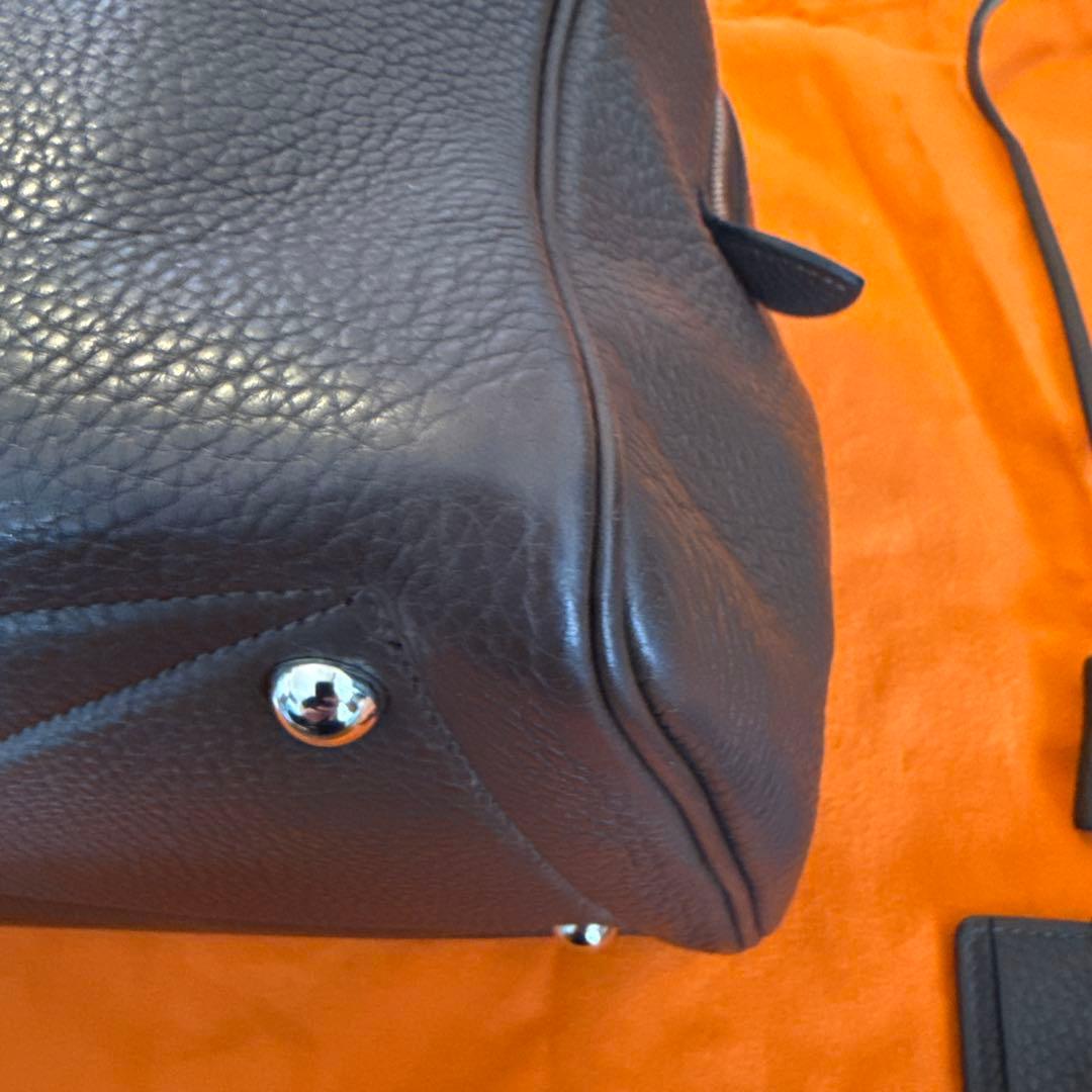 エルメス ヴィクトリア35 トリヨンクレマンス ショコラ シルバー金具